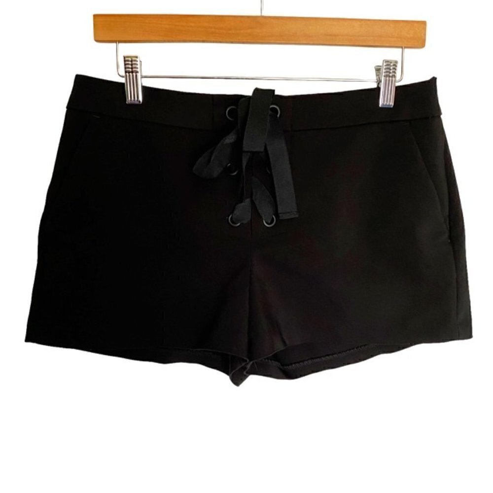 Express Lace Up Front Black Shorts 8